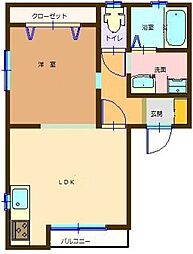 ケーズラフィネ 1LDKの間取図画像