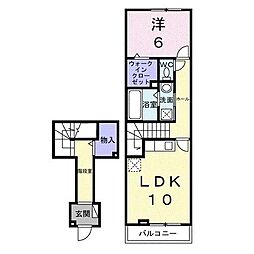 ア コート デ パルク 1LDKの間取図画像
