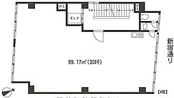 クニヤビル ワンルームの間取図画像