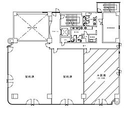 オカバ水戸ビル ワンルームの間取図画像