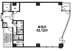 ビリーヴ新宿 ワンルームの間取図画像