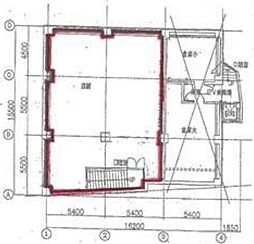 北千住横山ビル ワンルームの間取図画像