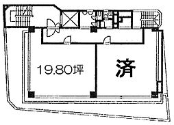アジミックビル ワンルームの間取図画像