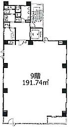 東日本橋ロータリービル ワンルームの間取図画像