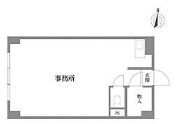 北品川フラワーホーム ワンルームの間取図画像