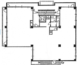 御成門コープ ワンルームの間取図画像