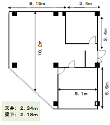 吉田興業第二ビル ワンルームの間取図画像