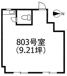 宮益坂東豊エステート ワンルームの間取図画像