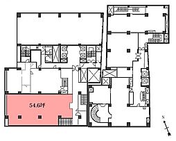 新虎ノ門実業会館 ワンルームの間取図画像