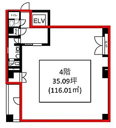汐留AZビル ワンルームの間取図画像