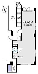麻布KSビル ワンルームの間取図画像