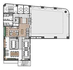 グランファースト芝大門 ワンルームの間取図画像