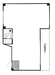 木本ビル ワンルームの間取図画像