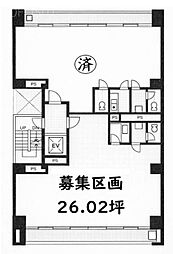 麹町1丁目3番地ビル ワンルームの間取図画像
