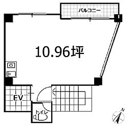 NS6ビル ワンルームの間取図画像