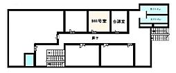 プラザ新大樹本棟 ワンルームの間取図画像