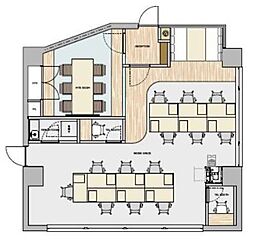 クオーレエビス ワンルームの間取図画像