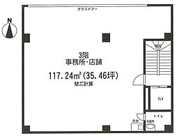 金原ビル ワンルームの間取図画像