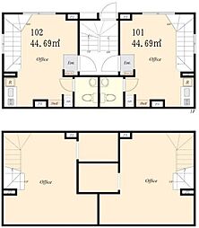 K-suite外神田 ワンルームの間取図画像