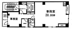 新橋スズキビル ワンルームの間取図画像