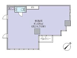 フェルテ中野 ワンルームの間取図画像