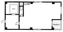 亀田ビル ワンルームの間取図画像