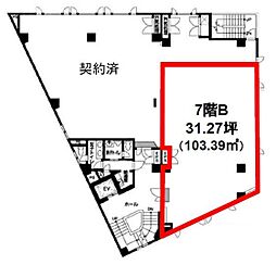 宝町TATSUMIビル ワンルームの間取図画像
