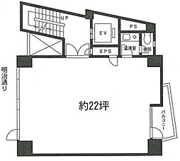 落合原宿ビル ワンルームの間取図画像