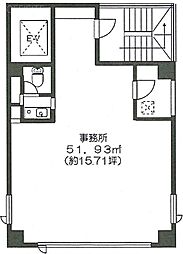 内山ビル ワンルームの間取図画像