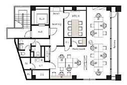 三共赤坂ビル ワンルームの間取図画像