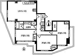神田セントラルプラザ ワンルームの間取図画像