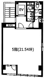 Y'sCORALBUILD ワンルームの間取図画像