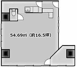 エルフストック山本 ワンルームの間取図画像