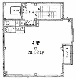 第二喜久ビル ワンルームの間取図画像