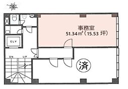佐伯ビル ワンルームの間取図画像
