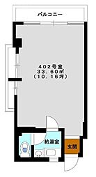 リバービル ワンルームの間取図画像