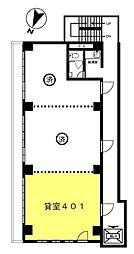 喜助九段北ビル ワンルームの間取図画像