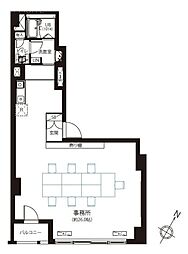 トーア新富マンション ワンルームの間取図画像