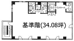 ヒキタカ五反田ビル ワンルームの間取図画像