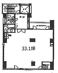 BizFeelGINZAPARKSIDE ワンルームの間取図画像