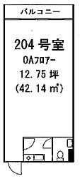 東京セントラル表参道 ワンルームの間取図画像