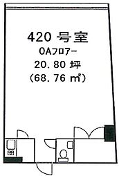 東京セントラル表参道 ワンルームの間取図画像