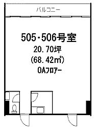 東京セントラル表参道 ワンルームの間取図画像
