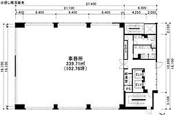 セントラルスクエア ワンルームの間取図画像