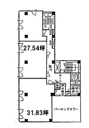 南幸折目ビル ワンルームの間取図画像