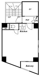 西新宿ウェールビル ワンルームの間取図画像