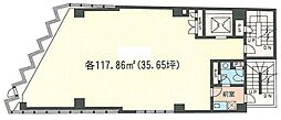 オーチュー第7ビル ワンルームの間取図画像