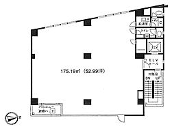 第6伊藤ビル ワンルームの間取図画像