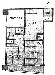 寛永寺坂ハイム ワンルームの間取図画像