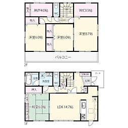 物件画像 北方町北方字西本郷１６８番地１　全居室南向きで６帖以上